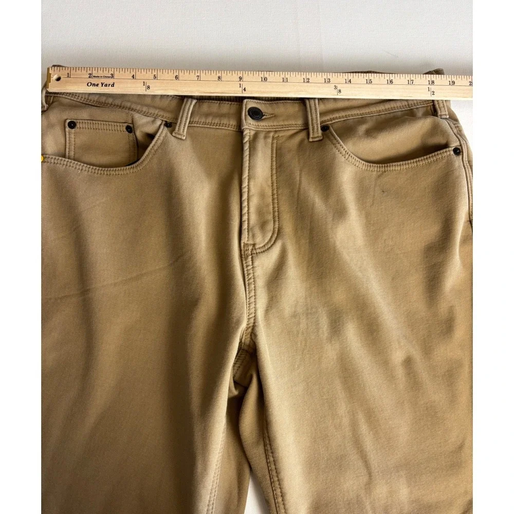 Caterpillar CAT Mens Fleece Lined Canvas Work Pants Brown 38x29 1733652